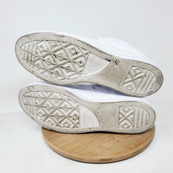 Converse All Star Madison‎ OX Sneakers Womens 10 White Leather Lace Up Shoes - Picture 11 of 13